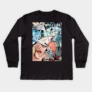 Miro meets Chagall (I and the village) Kids Long Sleeve T-Shirt